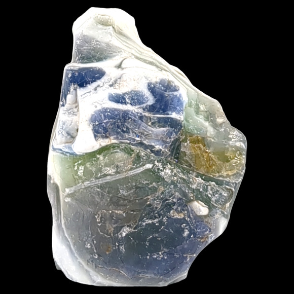 Vaseline Milk Glass Cobalt Art Glass Cullet Uranium Swirl Slag Glass #4GL77 - Picture 2 of 7